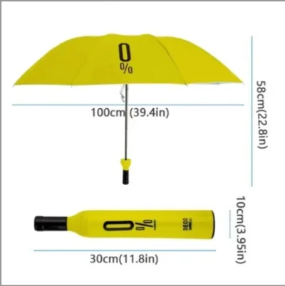 Fixoria Wine Bottle Umbrella - Portable & Protective