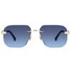 Dervin UV Protected Square Rimless Sunglasses for Men and Women
