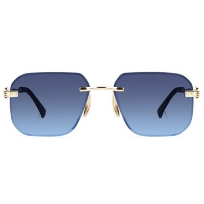 Dervin UV Protected Square Rimless Sunglasses for Men and Women