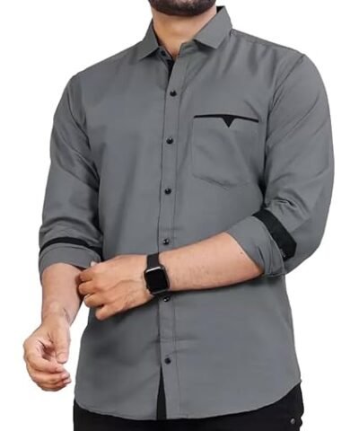 CB-COLEBROOK Men's Regular Fit Solid Soft Touch Cotton Casual Shirt