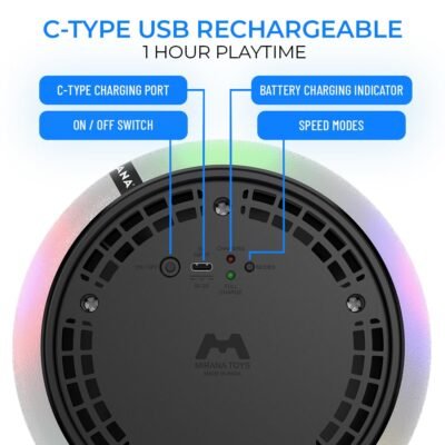 Mirana C-Type USB Rechargeable Battery Powered Hover Football Indoor Floating Hoverball Soccer