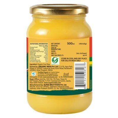 Organic India Pure Cow Ghee - 500ml
