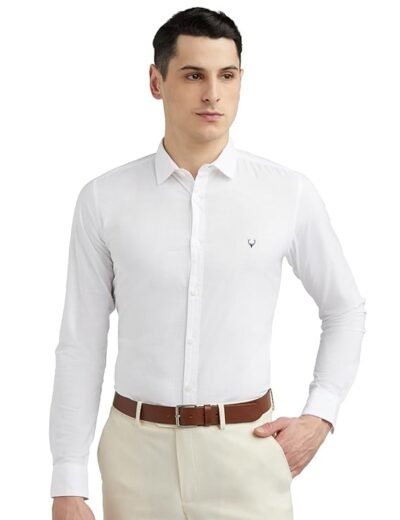Allen Solly Men Cotton Plain Slim Fit Shirt