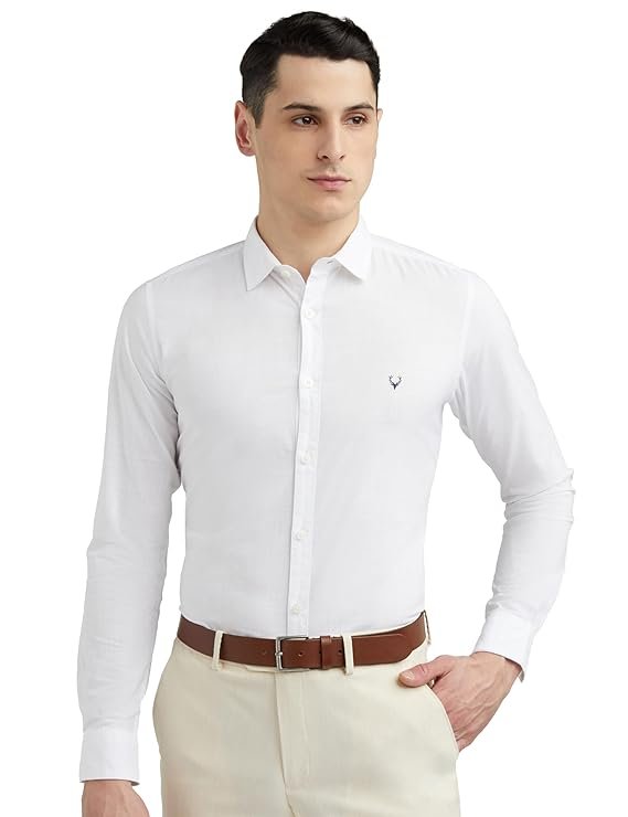 61idJrfaIRL._SX569_ Allen Solly Men Cotton Plain Slim Fit Shirt