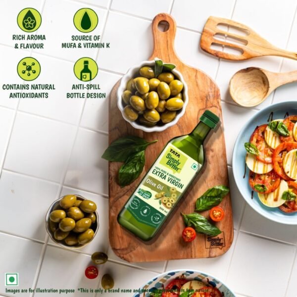 Tata Simply Better Extra Virgin Olive Oil 500ml - Image 4
