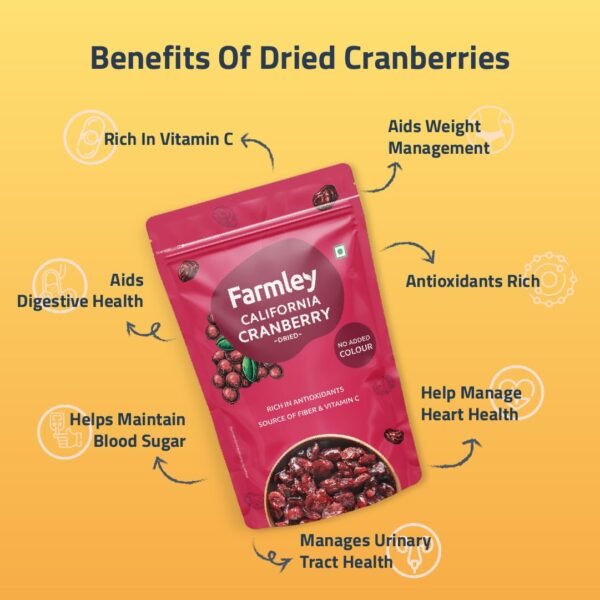 Farmley Dried Cranberry - 200g Pack - Image 2