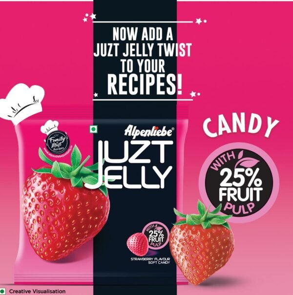 Alpenliebe Juzt Jelly Strawberry Candy Pouch - Image 3