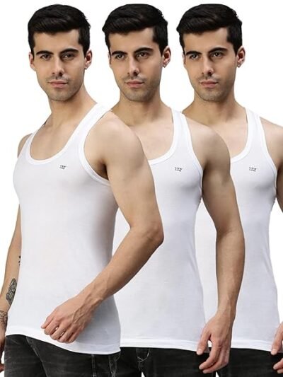 Lux Cozi Men's White Round Neck- Pack of 3