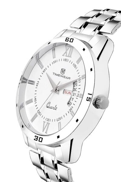 TIMEWEAR Analog Day Date Functioning Stainless Steel Chain Watch for Men