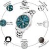 Matrix Black, Blue, White Dial, Day & Date Functioning, Stainless Steel Strap Analog Watch for Men & Women