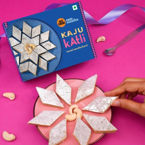 GO DESi Kaju Katli 400g - Indian Sweets Gift Pack - Image 3