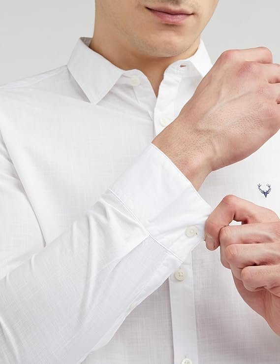 71MZPp3-eaL._SX569_ Allen Solly Men Cotton Plain Slim Fit Shirt