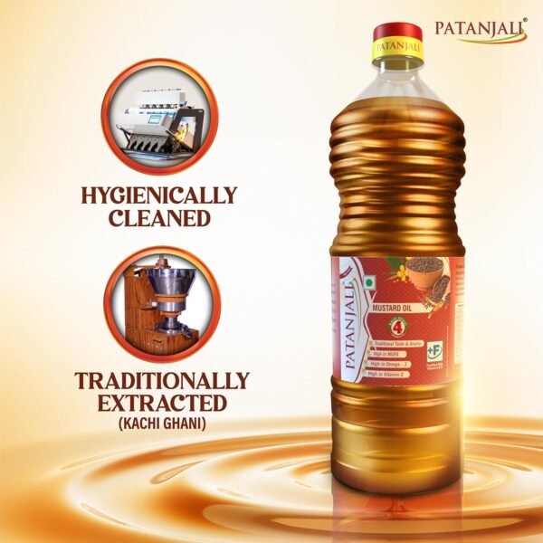 Patanjali Pure Mustard Oil - 1L - Image 3