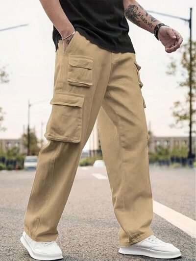 Lymio Men's Regular Fit Low Rise Cargo || Cotton Cargo Pants