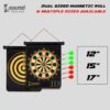 Cockatoo Dual-Sided Magnetic Dartboard – 12 Inch Black | Safe