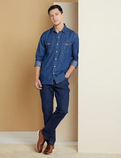 Symbol Premium Men's Casual Cotton Denim Shirt