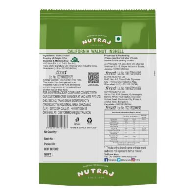 Nutraj California Inshell Walnuts, Raw 1000g