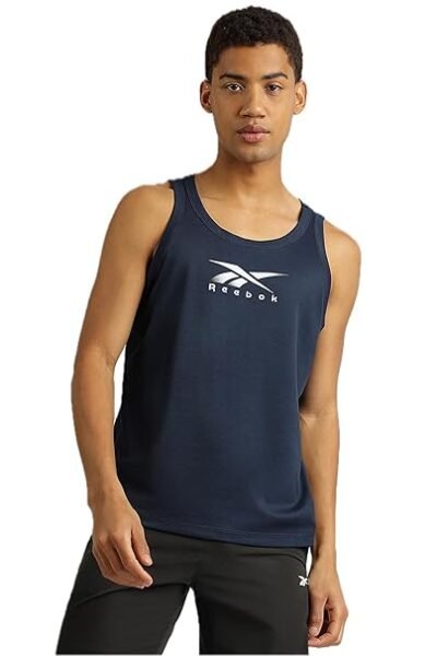 Reebok Men's Solid Regular Fit T-Shirt