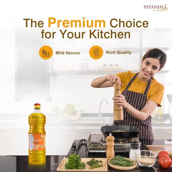 Patanjali Rice Bran Oil - Healthy Cooking Option - Image 3