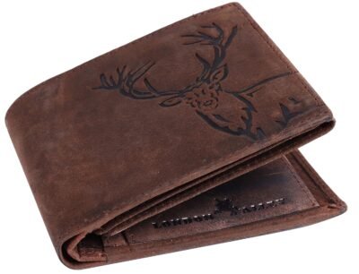 LONDON ALLEY ELK Vintage Brown Leather Wallet