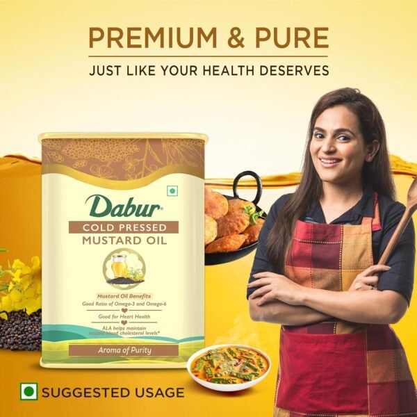 Dabur Cold Pressed Mustard Oil - 3L - Image 3
