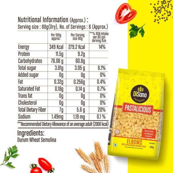 DISANO Elbows Pasta - 100% Durum Wheat - Image 2