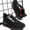Lakhani Aashirwad Plush Black-Red Training Shoes
