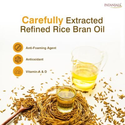 Patanjali Rice Bran Oil - Healthy Cooking Option