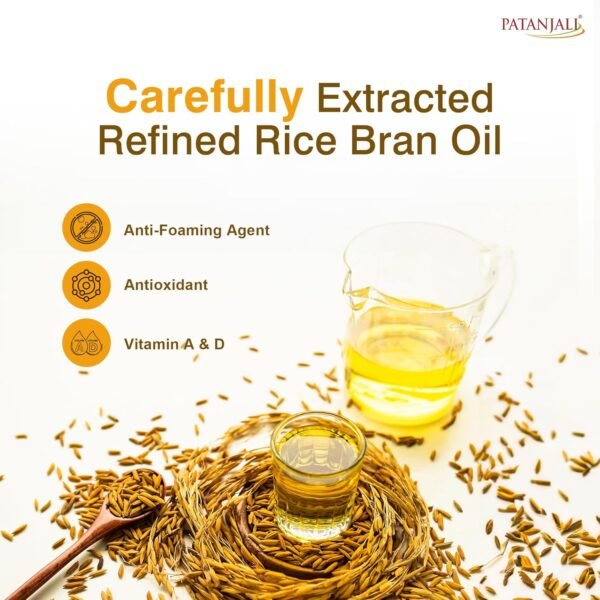 Patanjali Rice Bran Oil - Healthy Cooking Option - Image 4
