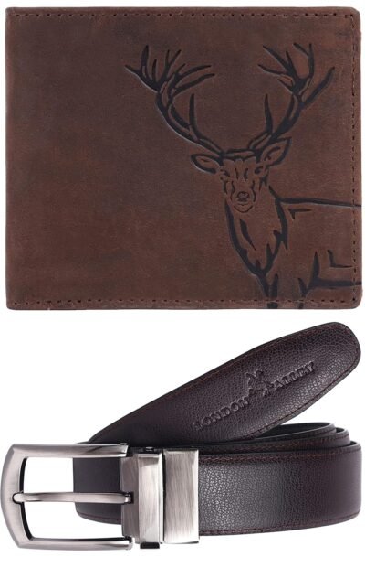 LONDON ALLEY ELK Vintage Brown Leather Wallet