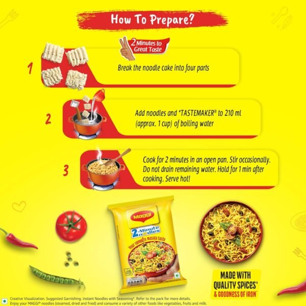 MAGGI 2-Minute Masala Noodles - Pack of 12 - Image 4