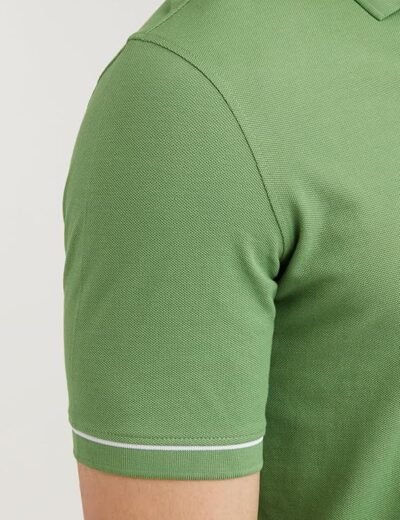 Peter England Men's Regular Fit Insignia Half Sleeve Polo T-Shirt