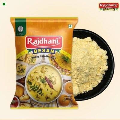 Rajdhani Organic Besan Flour (500g Pack)