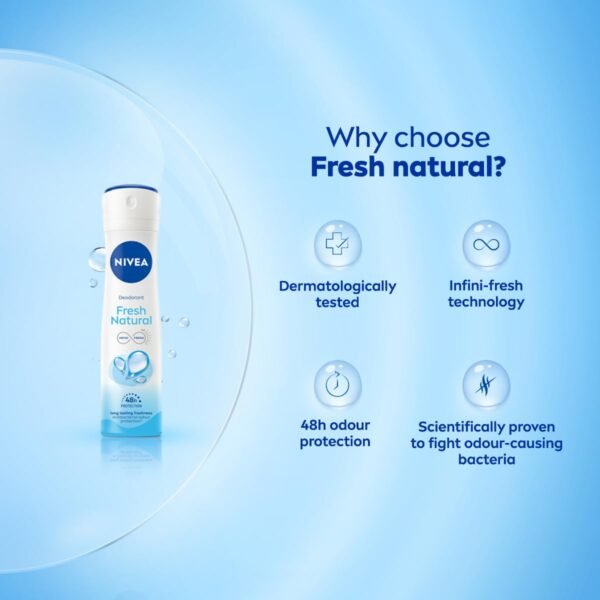 51QeLUYkSML._SL1200_ NIVEA Women Fresh Natural Deodorant Spray