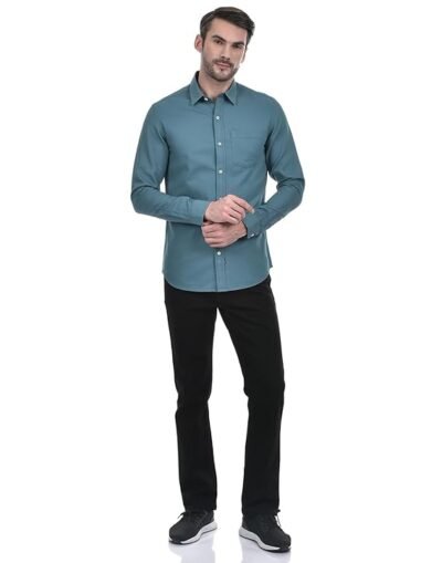 Numero Uno Men's Solid Turquoise Shirt