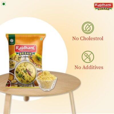 Rajdhani Organic Besan Flour (500g Pack)
