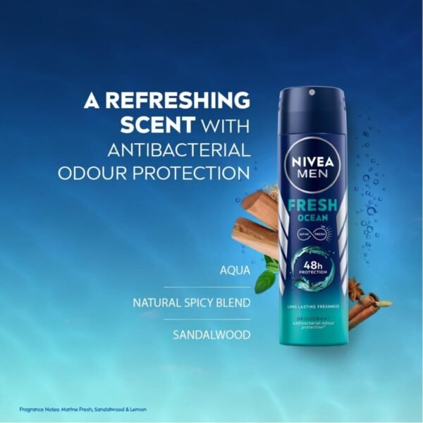611qOkvJNyL._SL1200_ NIVEA Men Fresh Ocean Deodorant Spray