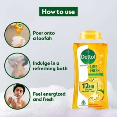 Dettol Lime Fresh Body Wash - Soap-Free and Odour Protection
