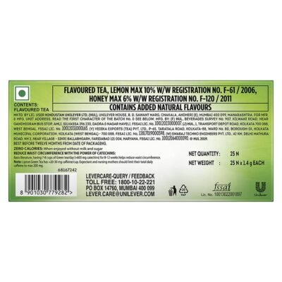 Lipton Honey Lemon Green Tea Bags