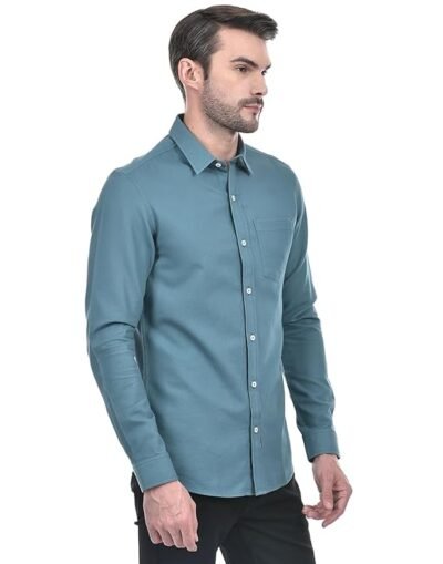 Numero Uno Men's Solid Turquoise Shirt