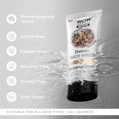 WOW Skin Science MEN Detan Face Wash Gel