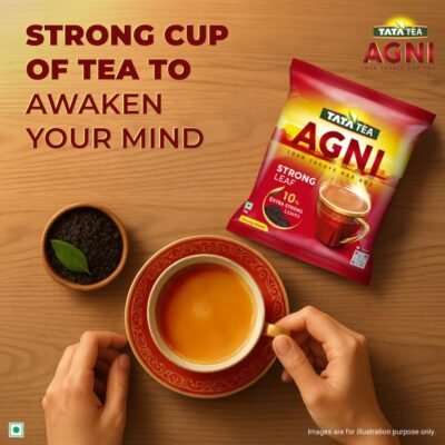 TATA TEA AGNI , Strong Chai With 10% Extra Strong Leaves, Black Tea,500 Gram