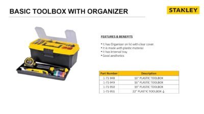 STANLEY 13" Heavy-Duty Portable Toolbox