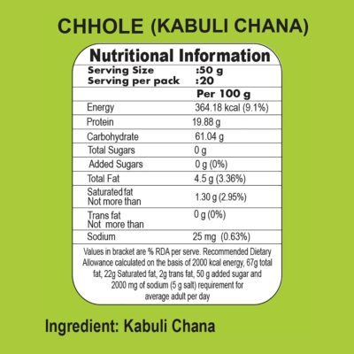 Patanjali Kabuli Chana 1kg
