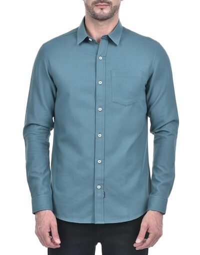 Numero Uno Men's Solid Turquoise Shirt