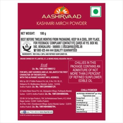Aashirvaad Kashmiri Mirch Powder, 100g
