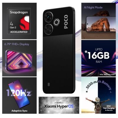 POCO M6 Plus 5G Graphite Black 8GB RAM 128GB ROM