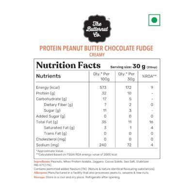 The Butternut Co. Protein Chocolate Fudge Peanut Butter