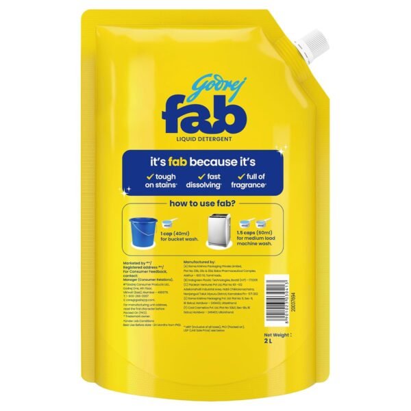71aIHF9-PkL._SL1500_ Godrej Fab Liquid Detergent Refill Pouch