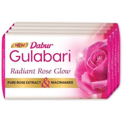 Dabur Gulabari Pure Rose Soap - Pack of 4